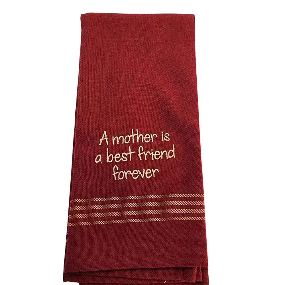 New Set 2 Kitchen Dish Towels 26 x 15 Park Designs 100% Cotton Mom Best Friend